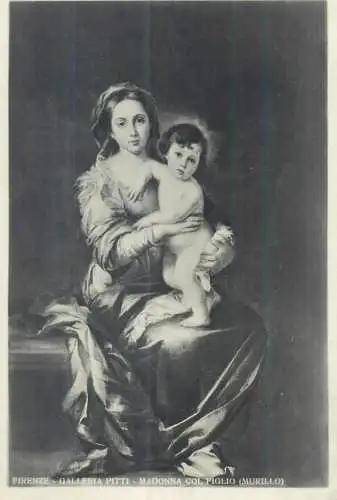 Madonna col Figlio pittura di Murillo Galleria Pitti Firenze Italy