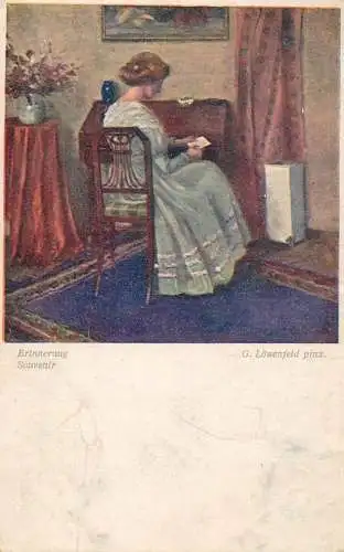 Postcard painting G. Lowenfeld Souvenir