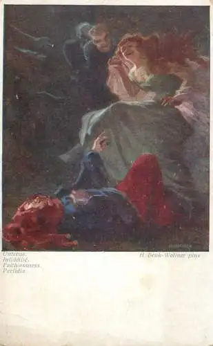 Postcard painting H. Beuk Woliner infidelite