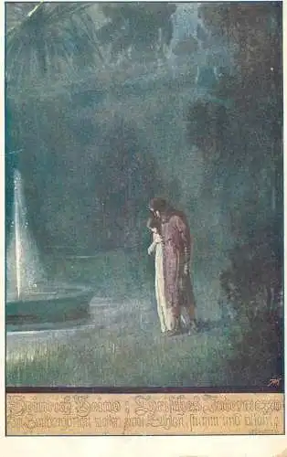 Postcard painting Heinrich Seine Inriches Intermezzo