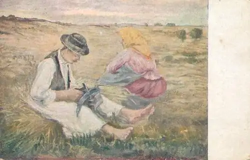 Postcard painting Tull Kaszavero