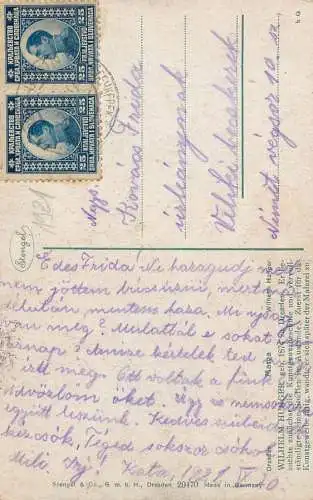 Postcard painting Wilhelm Hunger Marga in Dresden
