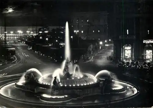 Postcard Italy Rome Esedra square