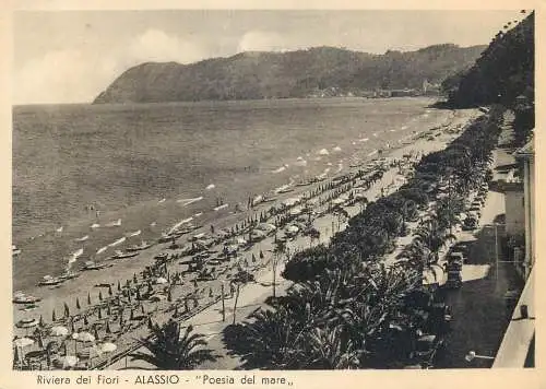 Postcard Italy Alassio riviera dei fiori poesia del mare