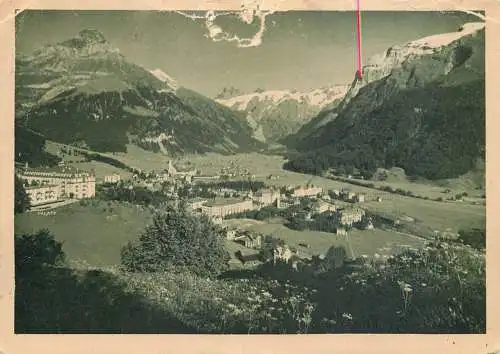 Postcard Switzerland Terrace Palace Hotel Engelberg 1939