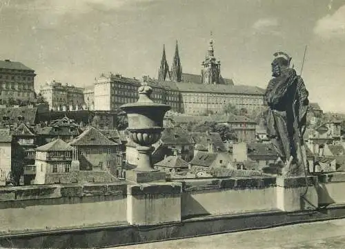 Postcard Czech Republic Prague 1953