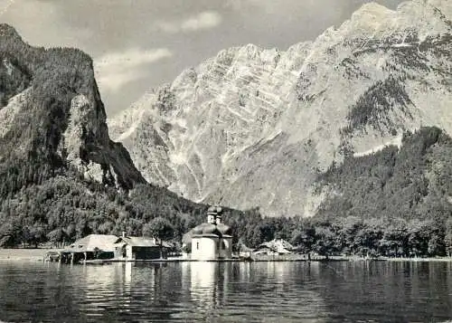 Postcard Germany St. Bartholoma mit Watzmann-Ostwand
