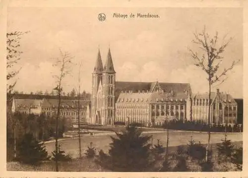 Postcard Belgium abbaye de Maredsous