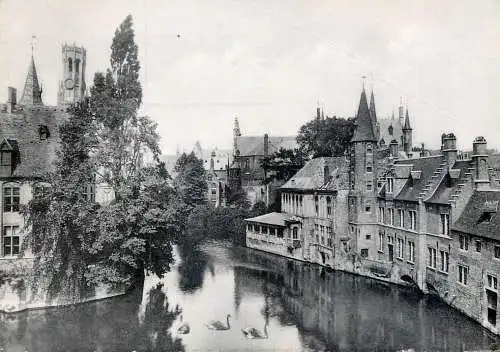 Postcard Belgium Brugges quai du Rosaire