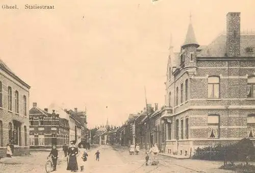 Postcard Belgium Gheel Statiestraat