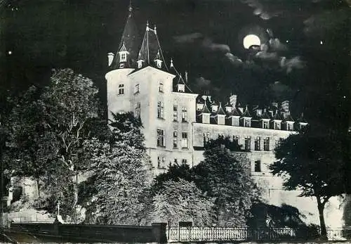 Postcard Belgium Durbuy le chateau illumine