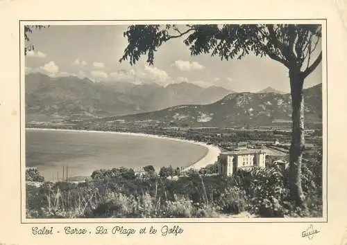 Postcard Italy Calvi Corse La plage et le Golfe