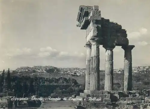Postcard Italy Agrigento Templi tempio di Castore e Polluce