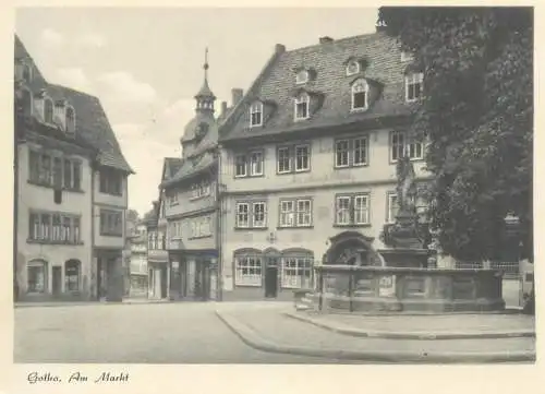 Postcard Germany Gotha am Markt