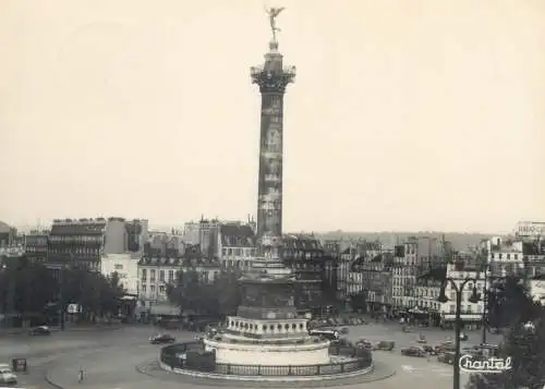 Postcard France  Paris place de la Bastille 1956