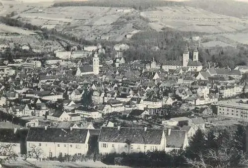 Postcard Germany Blick auf Bad Mergentheim 1964