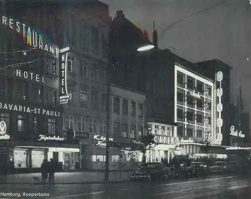 Postcard Germany Hamburg Reeperbahn