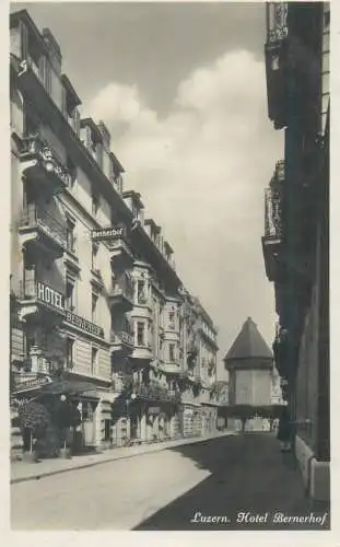 Postcard Switzerland Luzern Hotel Bernerhof