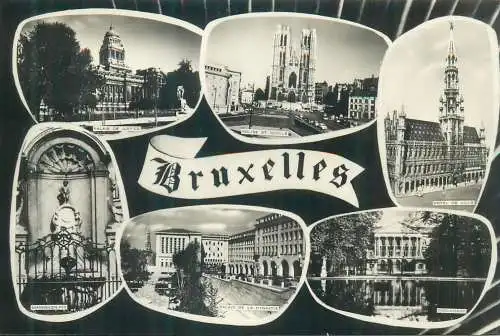 Postcard Belgium Bruxelles 1952