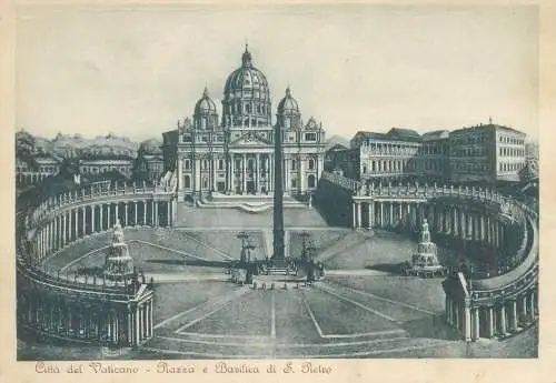Postcard Italy Rome Vatican Piazza e Basilica di S. Pietro