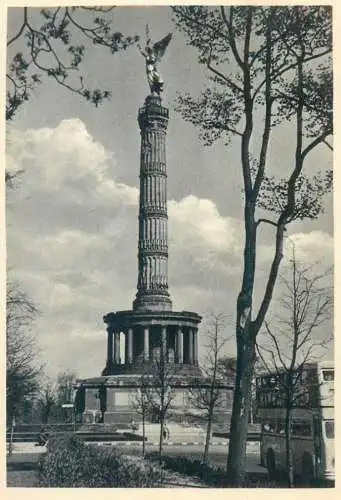 Postcard Germany Berlin column and angel