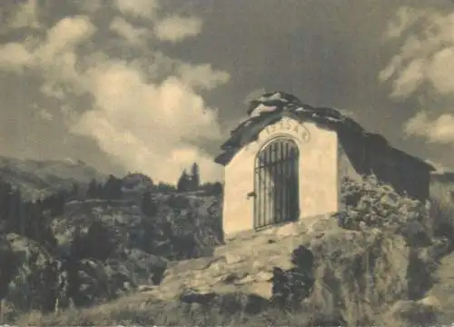 Postcard Europe Switzerland 1923 place to identify tomb or church