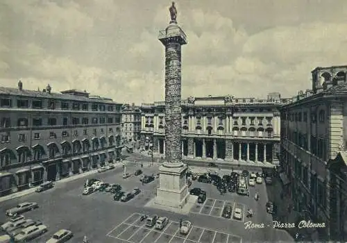Postcard Italy Rome Piazza Colonna