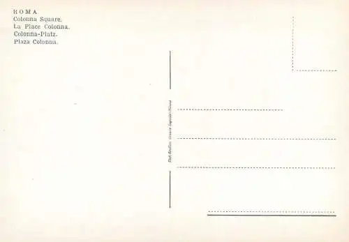 Postcard Italy Rome Piazza Colonna