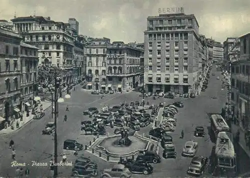 Postcard Italy Rome Piazza Barberini