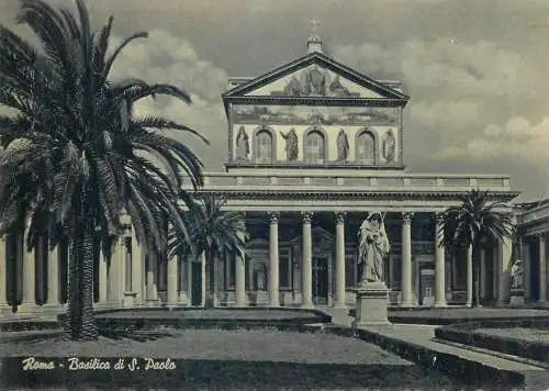 Postcard Italy Rome St. Paul basilica