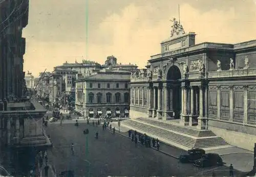 Postcard Italy Rome Via Nazionale palace of Esposizione