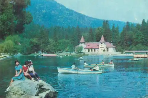 Romania Tusnad Ciucas lake boating types and scenes