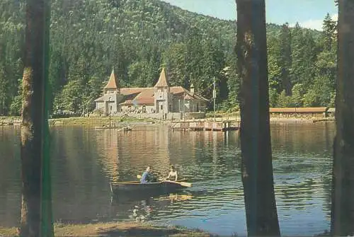 Romania Tusnad cu barca pe lacul Ciucas