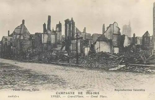 Belgium Ypres La Grande Guerre Campagne de 1914-1915 Grand Place