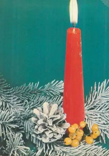 Postcard greetings card Christmas scene Merry Christmas 1979