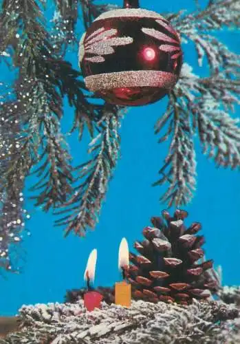 Postcard greetings card Christmas scene Merry Christmas