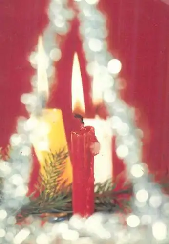 Postcard greetings card Christmas scene 1978 Merry Christmas