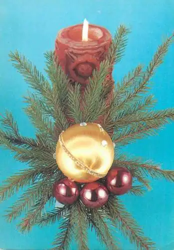 Postcard greetings card Christmas scene 1979 Merry Christmas