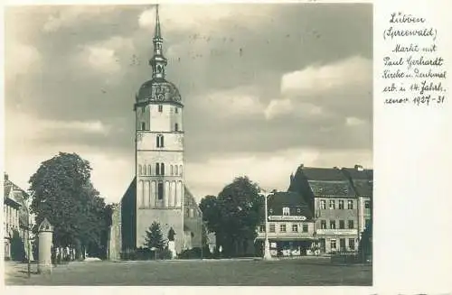 Germany Lubben(Spreewald) Markt mit Paul Gerhardt Kirche