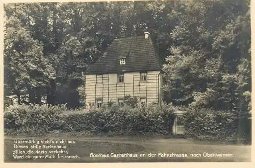 Germany Goethes Gartenhaus an der Fahrstrasse nach Oberweimar