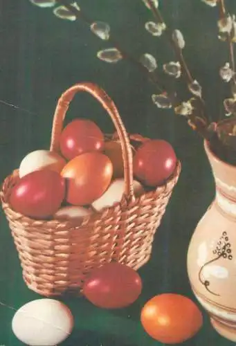 Postcard greetings card Easter scene Happy Easter Holidays1978