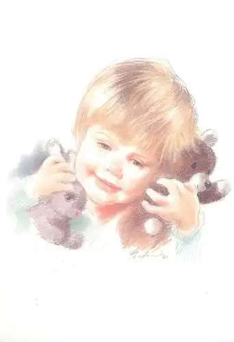 Postcard holiday greetings Heureuse Anniversaire Vendu au profit de l'Aubepine Botassart