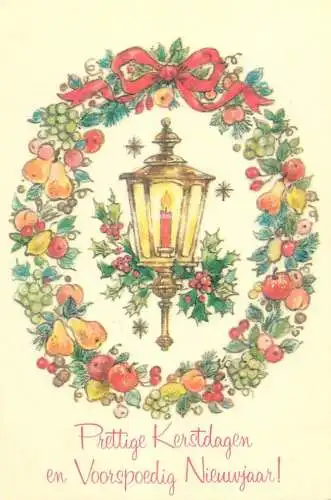 Postcard holiday greetings New Year Netherlands
