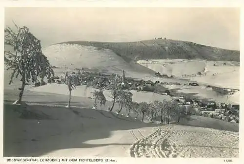 Germany Oberwiesenthal Erzgebirge mit dem Fichtelberg winter scenery