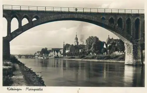 Germany Kitzingen bridge over river
