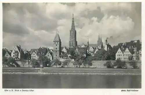 Germany Ulm an der Donau Blick v. Donau-Ufer