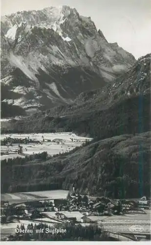 Germany Oberau mit Zugspitze