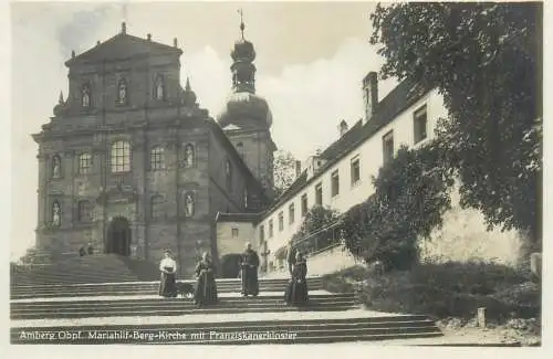 Germany Amberg Oberpfalz Mariahilfe Berg-Kirche mit Franziskanerkloster