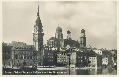Germany Passau Blick auf Dom und Rathaus