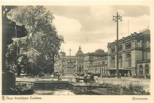 Germany Hannover aus Deutschen Landen Der Bahnohofvorplatz